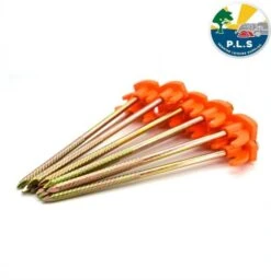 PLS Awning Hi Viz Rock Pegs Heavy Duty Hard Ground Pegs Orange Top Tent X 10 -Camping Online 8741