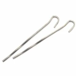 Highlander 17.5mm 7″ X 10 Steel Camping Skewer Twisted Wire Tent Pegs