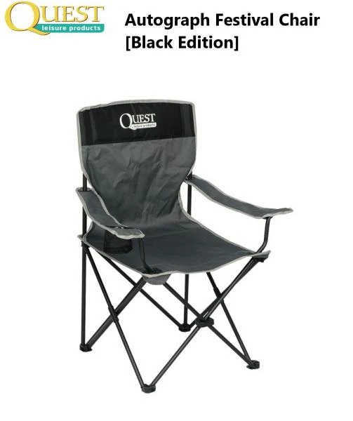 Quest Leisure Autograph Festival Camping Chair Black Edition F2051-BL 2 Quest Leisure Autograph Festival Camping Chair Black Edition F2051-BL - Image 2