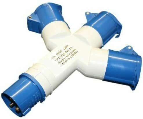 3 Way Mains Outlet Hook Up Splitter Adapter 16A Caravan Motorhome Camping 1 3 Way Mains Outlet Hook Up Splitter Adapter 16A Caravan Motorhome Camping