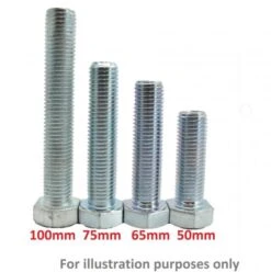 Towball Nut & Bolts High Tensile Tow Hitch Bolts & Washers M16 X 100mm Pair -Camping Online 9343