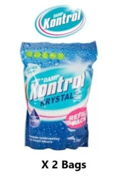 2 X Kontrol Damp Krystals 2.5KG Bag Scent Free Damp Moisture Trap X 2 Bags