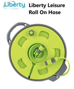 Liberty Leisure Roll On Flat Blue Food Grade Hose Reel 15M + Fittings