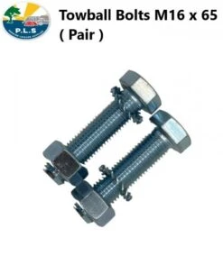 Towball Nut & Bolts High Tensile Tow Hitch Bolts & Washers M16 X 65mm Pair -Camping Online 9891b