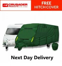 Crusader Coverpro 23ft To 25ft Fits Approx. 6.8M-7.4M Breathable 4 Ply Caravan Cover -Camping Online 992171