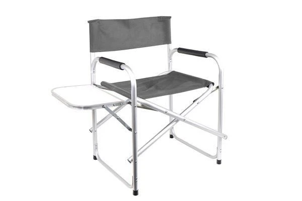 Leisurewize Folding Aluminium Directors Chair With Side Table GREY LW647 2 Leisurewize Folding Aluminium Directors Chair With Side Table GREY LW647 - Image 2