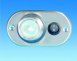 Switched Halogen 12v 10w GZ4 Radiant Light Steel PO756